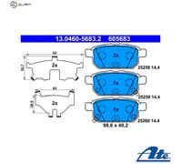 ATE 13.0460-5683.2 Brake pad set