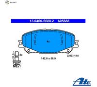 BRAKE PAD SET, DISC BRAKE 13.0460-5688.2 ATE