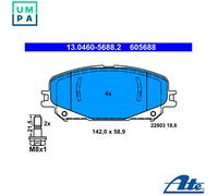 ATE Brake Pad Set 13.0460-5688.2 - Disc Brake for Renault Espace V, Talisman, Captur II
