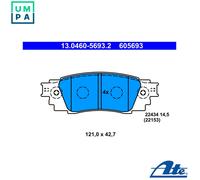 ATE Brake Pad Set 13.0460-5693.2 – Disc Brake for Lexus/Toyota RX 2015-2017