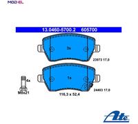 Brake pads 13.0460-5700.2 ATE for SUZUKI OPEL
