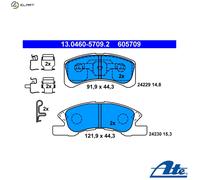 ATE 13.0460-5709.2 Brake pad set