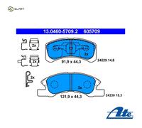 BRAKE PAD SET DISC BRAKE 13.0460-5709.2 FOR MITSUBISHI SPACE/MIRAGE/STAR 1.0L