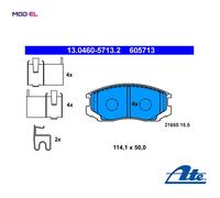 ATE 13.0460-5713.2 Brake pad set