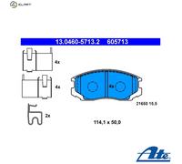 ATE Brake Pad Set 13.0460-5713.2 – Disc Brake – Fits Daihatsu Terios, Toyota Bego/Taruna