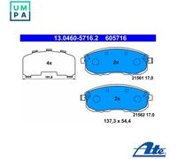 Brake pads 13.0460-5716.2 ATE for SUZUKI NISSAN INFINITI RENAULT