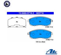 Brake pads 13.0460-5716.2 ATE for SUZUKI NISSAN INFINITI RENAULT