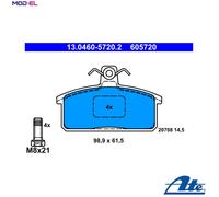 ATE 13.0460-5720.2 Brake pad set