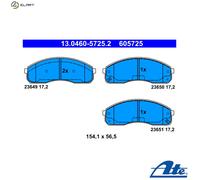 ATE Brake Pad Set 13.0460-5725.2 - Disc Brake for KIA Sedona I/II, Pregio & Besta Van (2.5 V6)