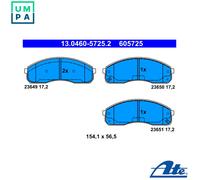ATE Brake Pad Set 13.0460-5725.2 - Disc Brake for KIA Sedona I/II, Pregio & Besta Van (2.5 V6)