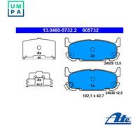Brake pads 13.0460-5732.2 ATE for MAZDA MX-5 Mk II