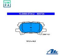 ATE 13.0460-5734.2 Brake pad set