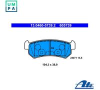 Brake Pad Set, disc brake ATE 13.0460-5739.2 for NUBIRA (J100) 1.6 1997-1999
