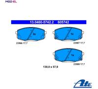 BRAKE PAD SET DISC BRAKE 13.0460-5742.2 FOR HYUNDAI AVANTE i30/II ELANTRA KIA