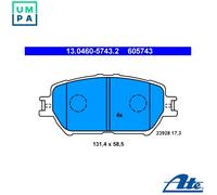 BRAKE PAD SET DISC BRAKE 13.0460-5743.2 FOR TOYOTA 2AZ-FE 2.4L 1AZ-FE 2.0L 4cyl