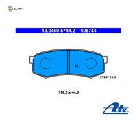 Brake Pad Set, disc brake ATE 13.0460-5744.2 for 4 RUNNER V (_N28_) 2.7 2009-201