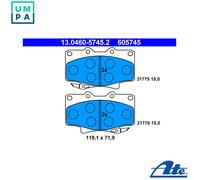 ATE 13.0460-5745.2 Brake pad set