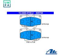 ATE 13.0460-5745.2 Brake pad set
