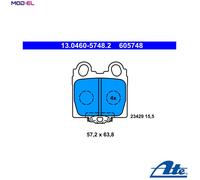 ATE Brake pad set 13.0460-5748.2 with acoustic wear warning LEXUS: IS I Saloon, GS II, IS I Sportcross, TOYOTA: Altezza