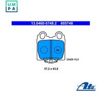 ATE Brake pad set 13.0460-5748.2 with acoustic wear warning LEXUS: IS I Saloon, GS II, IS I Sportcross, TOYOTA: Altezza