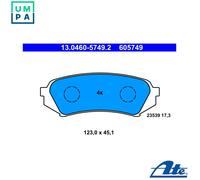 Brake pads 13.0460-5749.2 ATE for TOYOTA LEXUS
