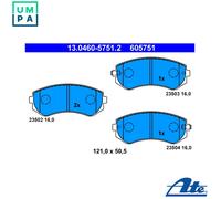 ATE Brake Pad Set (Disc Brake) 13.0460-5751.2 for NISSAN PATROL GR Mk II Wagon