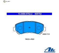 Brake pads 13.0460-5752.2 ATE for NISSAN SUZUKI