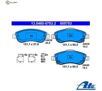 Brake pads 13.0460-5753.2 ATE for HONDA CR-V III CR-V IV CR-V Mk II