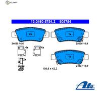 ATE 13.0460-5754.2 Brake pad set