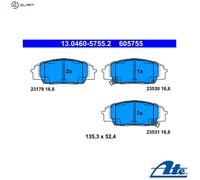 BRAKE PAD SET DISC BRAKE 13.0460-5755.2 FOR HONDA S2000 CIVIC/VII/Hatchback 2.2L