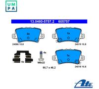 ATE Brake Pad Set 13.0460-5757.2 – Rear Axle Disc Brake – Fits Honda Civic VIII Saloon 2.0 i‑VTEC