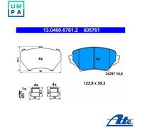 ATE 13.0460-5761.2 Brake pad set