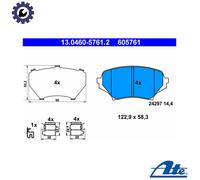 ATE 13.0460-5761.2 Brake pad set