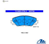 ATE 13.0460-5766.2 Brake pad set