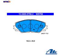 ATE 13.0460-5766.2 Brake pad set