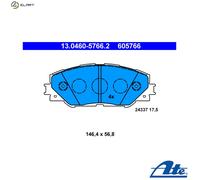 ATE Brake Pad Set 13.0460-5766.2 - for Toyota Corolla, Auris, RAV4, Prius, Mirai, Aqua, iM, Blade