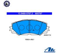 ATE Brake Pads 13.0460-5767.2 - Disc Brake Set - Fits TOYOTA & SUBARU