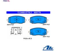 ATE 13.0460-5776.2 Brake pad set