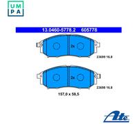Brake pads 13.0460-5778.2 ATE for NISSAN INFINITI RENAULT