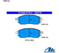 Brake pads 13.0460-5778.2 ATE for NISSAN INFINITI RENAULT