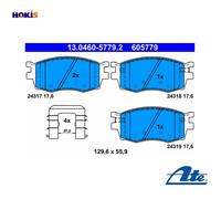 ATE Brake pad set 13.0460-5779.2 with acoustic wear warning with accessories HYUNDAI: i20 I Hatchback, ACCENT 3 Stufenheck, ACCENT 3, KIA: RIO 2