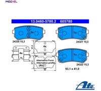 Brake pads 13.0460-5780.2 ATE for HYUNDAI KIA