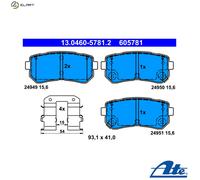 ATE 13.0460-5781.2 Brake pad set