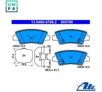 Brake pads 13.0460-5786.2 ATE for KIA SSANGYONG HYUNDAI
