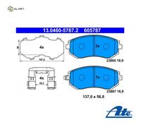 BRAKE PAD SET DISC BRAKE 13.0460-5787.2 FOR SUBARU FORESTER/II/IV IMPREZA/III