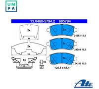 ATE Brake Pad Set 13.0460-5794.2 – Disc Brake, Fits DAIHATSU Materia 1.3
