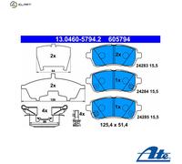 ATE Brake Pad Set 13.0460-5794.2 – Disc Brake, Fits DAIHATSU Materia 1.3