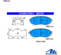 BRAKE PAD SET DISC BRAKE 13.0460-5795.2 FOR MAZDA PROCEED/DRIFTER B-SERIE/SUV