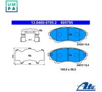 ATE 13.0460-5795.2 Brake pad set
