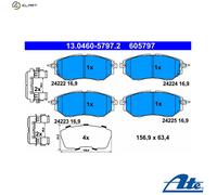 ATE Brake Pad Set 13.0460-5797.2 Disc OE, Fits Subaru Outback/Legacy IV, Forester 2.0 XT AWD